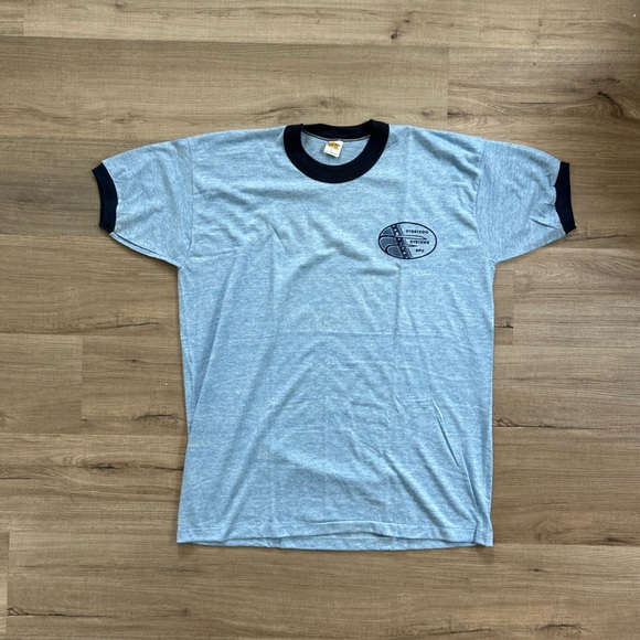 Vintage Single Stitch Russell Athletic Ringer T-Shirt Size XL - Picture 1 of 7